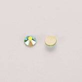 Peridot AB Glass Flat Back Glue-On Rhinestones 16 Cut Facets In Bulk WholesaleRhinestone